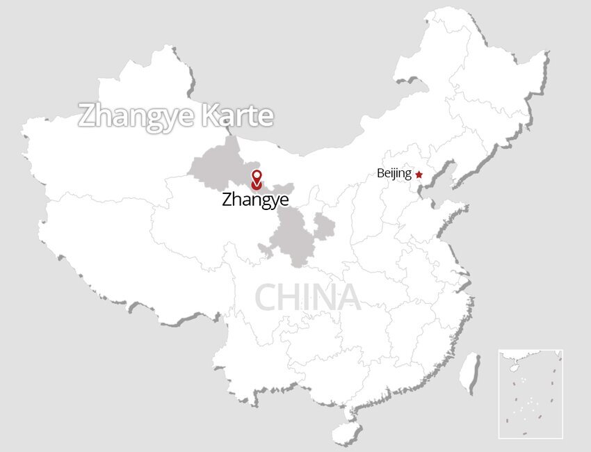 Zhangye Karte